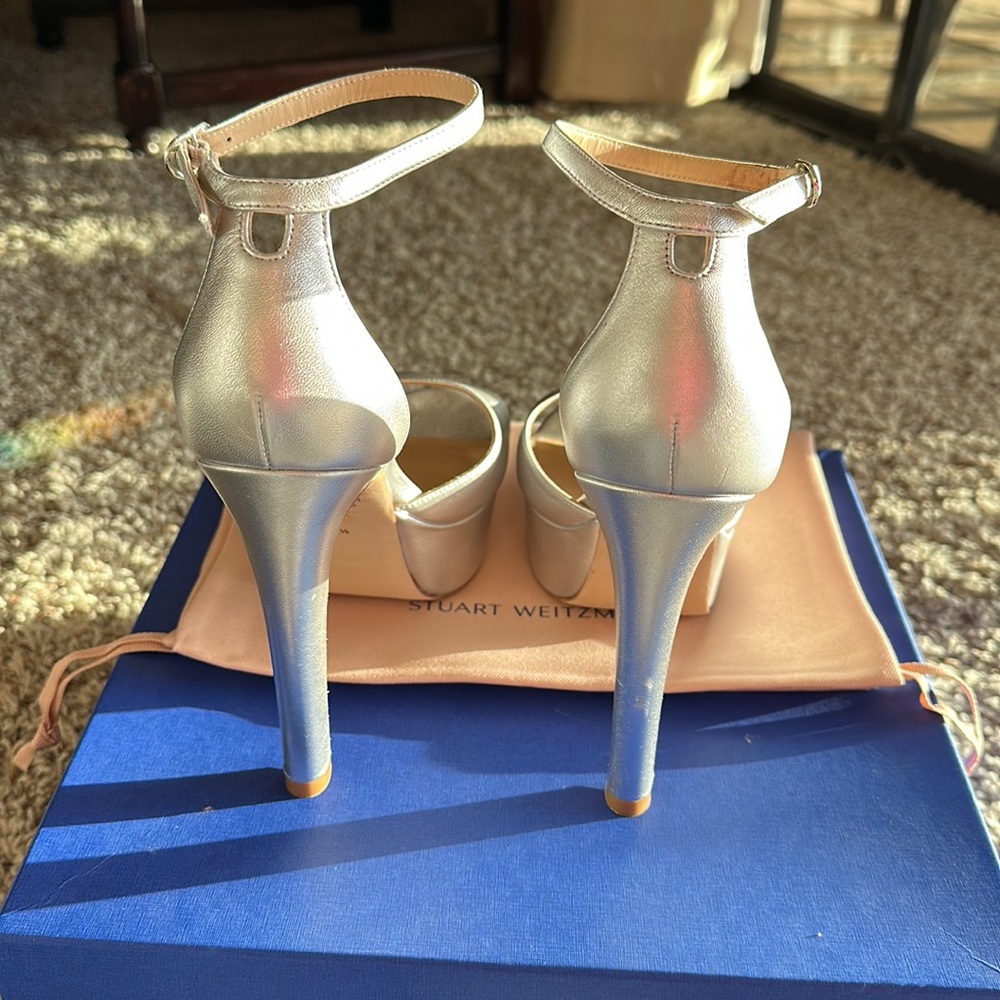 Stuart Weitzman Silver Platforms - image 5